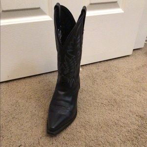 Blue Black cowboy boots